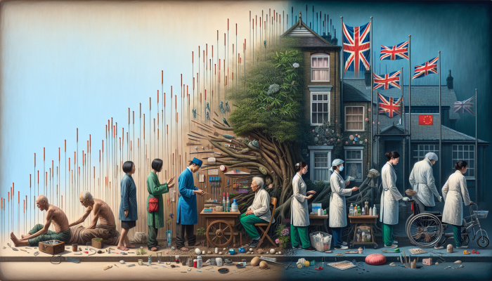 Timeline of acupuncture's evolution in Britain from 1970s to present, showing integration into modern healthcare.