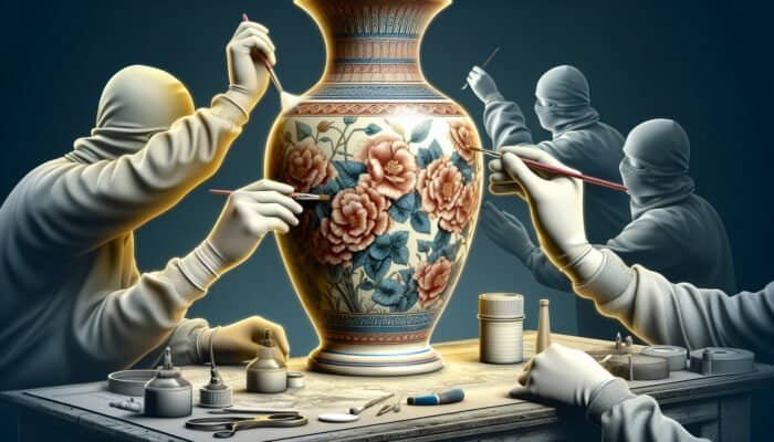A porcelain vase in East Calder revitalized through professional refinishing, enhancing intricate designs and restoring luster.