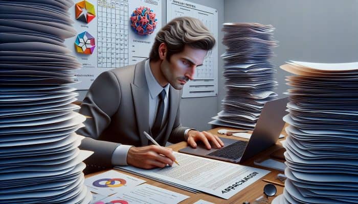 Consolidating Personal Loans Into One: A Smart Move | DCL Person filling out application form at desk with laptop, documents, and calendar, looking focused.