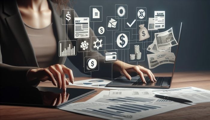 Consolidating Personal Loans Into One: A Smart Move | DCL Person organizing financial documents like pay stubs, tax returns, bank statements, and credit report for loan consolidation application.