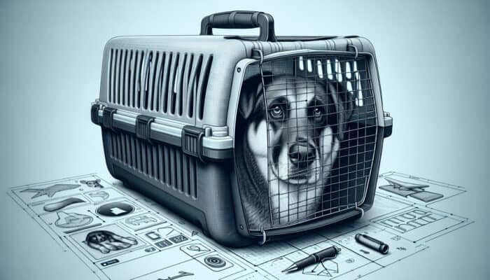 A spacious, durable dog carrier with excellent ventilation and easy access for a large dog's travel comfort and safety.