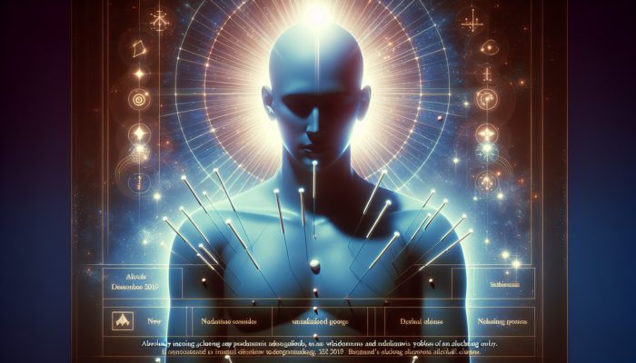 A serene individual receiving acupuncture, symbolizing relief from alcohol cravings and holistic recovery.