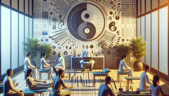 Acupuncture for Weight Management: A modern UK acupuncture clinic merging ancient Chinese and Western medical practices in a serene setting.